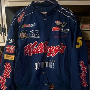 JH Design Kyle Busch Kellogg’s Racing Nascar Jacket Coat L VTG Mens